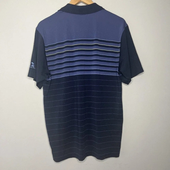 Pebble Beach Golf Polo Shirt Blue Stripes Sz Small Embroidered - Picture 6 of 7